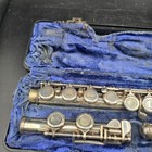 Wt Armstrong Elkhart Silver Flute Model 104 With Hard Lined Case   Cleaning Rod