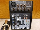 Xenyx 502 Premium 5-input 2-bus Mixer With Behringer Microphone   Cable Untested