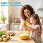 2pcs Potato Masher Set  Stainless Steel Smasher Kitchen Tools For Perfect Mashed