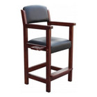 Cambridge Billiard Spectator Chair Walnut Finish Armrest Pool Game Room Seat New