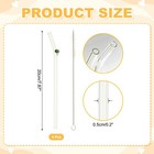 4 Pcs Reusable Glass Straws  7 87  Mushroom Glass Straw  Green