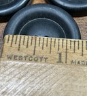 Buttons 3 Black 2 Hole Round W Rim Plastic Vintage Flat 1 5 8  X  1 16  Craft