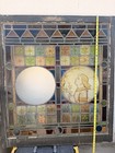 Antique Stained Glass Window Panel Religious Portrait Salvage C 1890   1910 36x37
