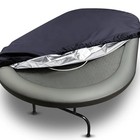Oval Poker Table Dust Cover Black Heavy Duty Water-tight Dust 84 l X 42 w