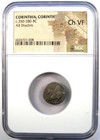 Greek Corinth Ar Drachm Pegasus   Athena Silver Coin 350 Bc - Ngc Choice Vf