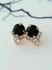 4 00ct Lab-created Black Aaa Diamond Solitaire Stud Earring 14k Rose Gold Finish