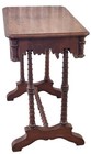 One Drawer Table  Writing Desk  Gothic Victorian  Walnut  Restoration-worthy 30w