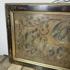 Victorian Antique God Bless Our Home Punch Paper Embroidery Wall Hanging Art