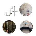 100pcs Metal Pegboard J Hook Accessories Peg Board Wall Display Assortment Fo   