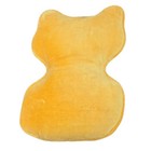 Cat Pillow Needlepoint Cross-stitch Retro Mustard Yellow Velour Back Mcm Vintage