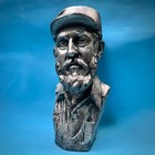 Fidel Castro Silver Bust 7  Sculpture Cuba Revolucion War Communist Che Guevara