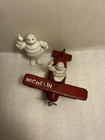 Vintage Michelin Tire Man And Bi-plane Michelin Man Cast Iron Decorative Novelty