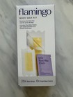 Flamingo Body Wax Kit Soft Wax 28 Strips  6 Post-wax Cloths Sweet Almond