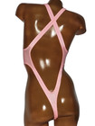 New Clip Front Cross Back One Piece Thong Slingshot Bodysuit Stage Wear Costume