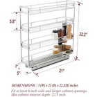 4-tier Pull Out Kitchen Cabinet Spice Rack Holder Shelves  5  W X 21  D 