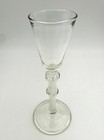 18th Century Double Knop Air Twist Wine Glass C1750 Folded Foot