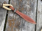 Braided Rawhide Romel romal Reins W dark Brown Accents   Leather Popper