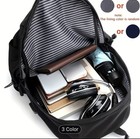 Men s Large Usb Charging Backpack With Laptop Sleeve - Black