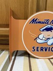 Minute Man Flange Sign Union 76 Gas Oil Double Sided Vintage Style Wall Decor