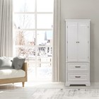 Teamson Home St  James Wooden Linen Tower Cabinet With 2 Drawers  White