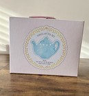 Porcelain Childs Tea Set In Case 13 Piece China Play Set Blue New With Tags