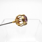 Antique Hatpin Caged Lavender Stone Hat Pin