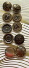 Antique vintage Lot Of 98 Metal Buttons - Florals  Picture  Misc