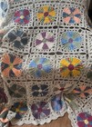 Vintage Boho Handmade Granny Square Crochet Throw Blanket Afghan Large  72   x106   
