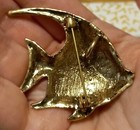 Vintage Style Beautiful Red Angel Fish Brooch Pendant Sparkly Fab Gorgeous