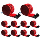 X-bull 10 Pack 4  X 30  Winch Truck Straps W flat Hook For Towing 18000 Lbs Red