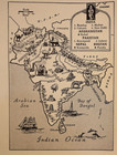 4pcs 1962 Picture Map Geography Of Asia - India  Korea  Tibet  Japan  Formosa