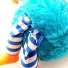 Vintage Monchichi Blue Sucking Thumb Monkey W  Heart Sweater   torn Legs   Read 
