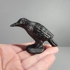 Cast Iron Black Raven Figurine  2 25 Inch