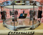 Ludwig Usa Vistalite Clear 6 5x14  Zep Bonham Bowtie Lugs Acrylic Snare Drum New