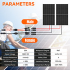 Solar Panel Y Branch Cable Connection Waterproof Adapter Connector Extension Usa