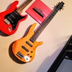       pros Or Beginners        5 String  i  Style Electric Bass Guitar  case bag  strap 