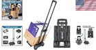 Portable Folding Trolley Dolly - Lightweight Luggage Cart With Expandable Base