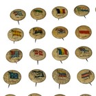 Vintage Flag Pinback Buttons 60 Nations Cigarette Advertising Pin Sweet Corporal