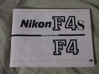Nikon F4 F4s Slr Film Camera   Sb-26 Af Speedlight Instruction Operator Manual