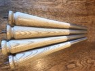 Set Of 4 Wooden Metal Gold Tip Wooden Legs  - 12  Mid Century Modern Furniture