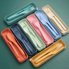 3-in-1 Camping Cutlery Set  Reusable Portable Meal Box For Travel   Outdoor Use