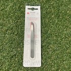 Regine Slant Tweezer Handmade In Switzerland Stainless Steel Etched Tip