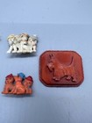 Lot Of 4 Vintage Plastic   Celluloid Japan Scottie Dog Scotty Pin Brooches