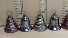 Lot Of 7 Vtg Mini Antique Celluloid Bell Xmas Ornaments 1  Feather Tree 