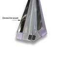 135 Degree Shower Door Magnetic Seal Chrome Trim For 3 16    1 4  Glass -73  Set