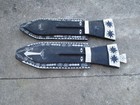 Vintage Pair Mortlock Islands Carve Mask Panels Wood Oceanic Painted Folk Art