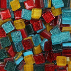 Crystal Glitter Mosaic Tiles 0 4 In Square Glass Pieces 200g Diy Crafts