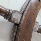 36  Steering Wheel Old Weathered Wood Wooden Brass Ship Boat Vintage Nautical