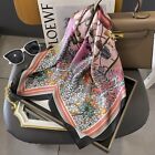 100  Silk Square Scarf Women Vintage Pink Black Kerchief Headscarf Wrap 68 68cm