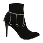 Women Silver Metal Boot Chain Bracelet Shoe Anklet Dangle Ring Charm Hot Jewelry